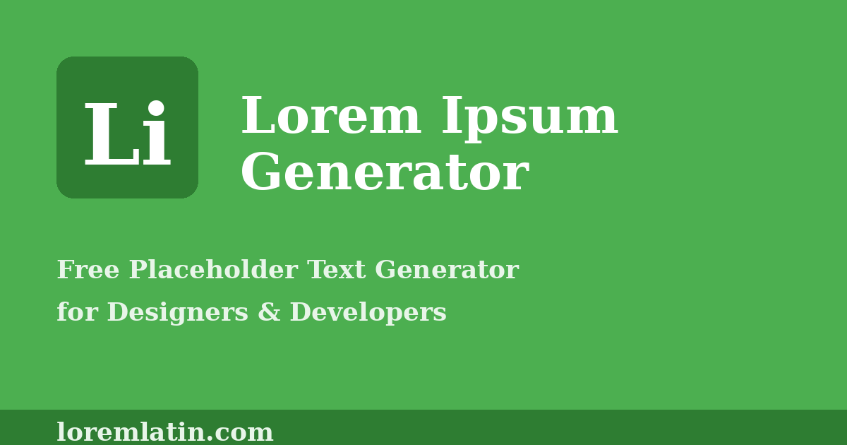 Lorem Ipsum Generator - Simple, Ad-Free Placeholder Text